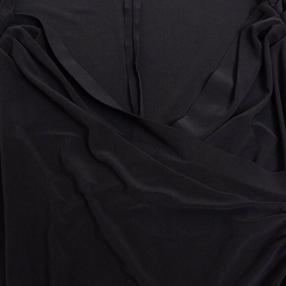 Norma Kamali Sweetheart Side Drape Dress Midi Black - Picture 9 of 13